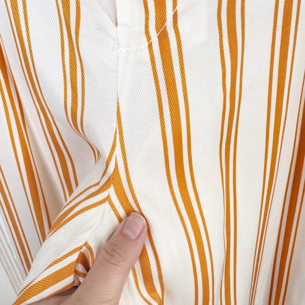 MAEVE Sunshine Wide Leg Satin Striped Pants Yellow White NEW Anthropologie 8 NWT - Picture 16 of 16